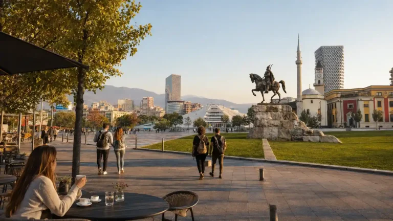 Skanderbeg Square and central Tirana during a two-day Albania city break